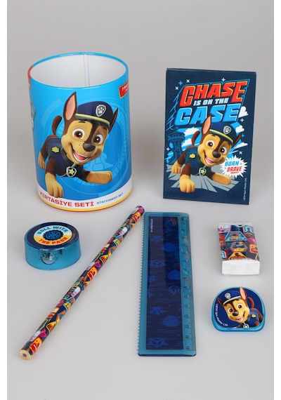 X Dekomus Lisanslı Paw Patrol Rescue Crew Collection 7'li Kırtasiye Seti Metal Kalemlik,not Defteri,kurşun Kalem,cetvel,silgi,kalemtraş,ataç Seti Diğer
