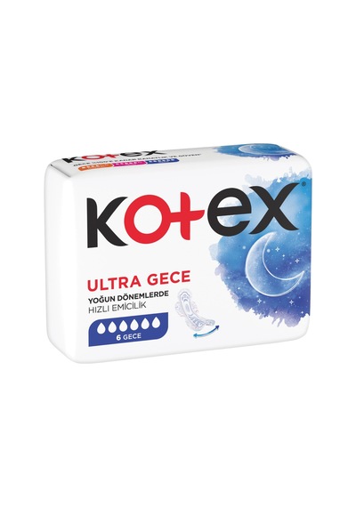 Kotex Ultra Hijyenik Ped Gece 6'lı - 8 Adet Tarı