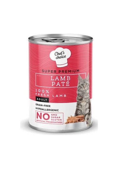 Pate Lamb Kuzu Etli Tahılsız Yetişkin Kedi Konservesi 400 Gr