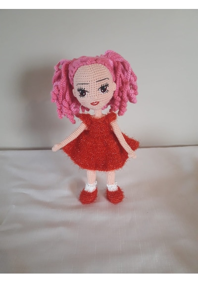 Amigurumi Pembe Saçlı Oyuncak