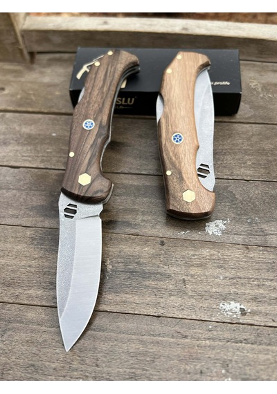 El Yabımı Kamp Çakı Kamp Bıçak Outdoor Altın - Kahverengi