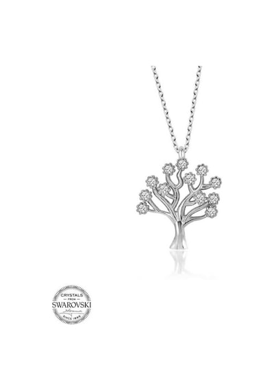 Swarovski Taşlı Gümüş Hayat Ağacı Kadın Kolye (551181103)