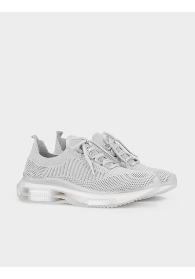 Gri Bağcıklı Kadın Sneaker Spor Ayakkabı Gri