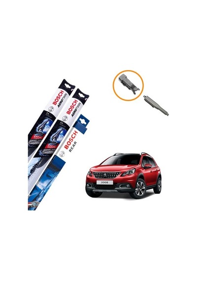 Peugeot 2008 Muz Silecek Takımı Ön Arka Bosch Aerotwin 2013-2017