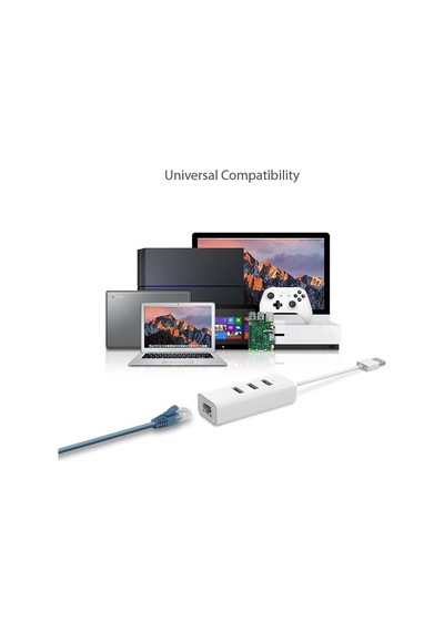 Ue330, Usb 3.0 3-port Hub Ve Gigabit Ethernet Adaptör İkisi Bir Arada Usb Adaptör