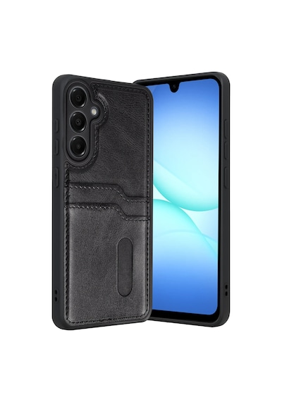 Newface - 154 - Samsung Samsung Uyumlu Galaxy A37 5g Sara Kartvizitli Deri Kılıf - Glblseme - - Siyah Sıyah