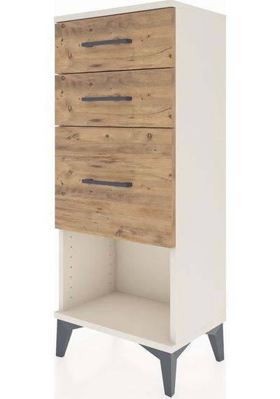 Arges Komodin 3 Çekmeceli 44x30x106 Aytaşı-çam Aytaşı