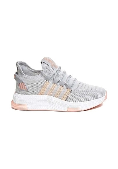 Mergenshoes Axs Buz Pudra Günlük Triko Kadın Spor Ayakkabı Pudra