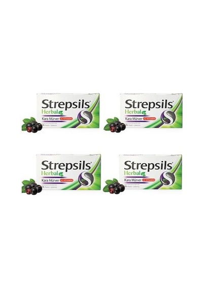 Strepsils Herbal Kara Mürver Aromalı 16 Pastil 4'lü