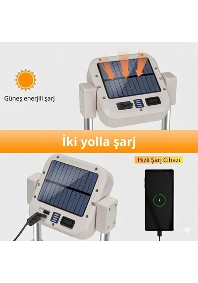 Katlanabilir Çok İşlevli Kamp Lambası - Her Ortama Uyum Sağlayan Güçlü 4 Modlu Aydınlatma Çok Renkli