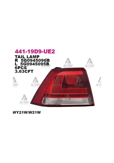Esse Otomotiv Golf7 13- Sol Dış Füme Stop Lambası - DPO-441-19D9L-UE2 - 5G0945095B