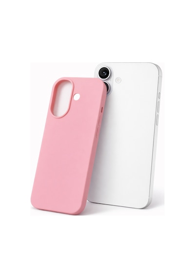 Apple Apple iPhone 17 Uyumlu Kılıf Renkli Lansman İçi Kadife Yumuşak Kamera Yükseltili Silikon Pembe