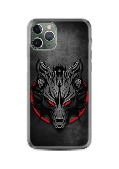 Apple Apple iPhone Uyumlu 14 Pro Max Kılıf Resimli Desenli Silikon Platinium Series Dark Wolf 1813
