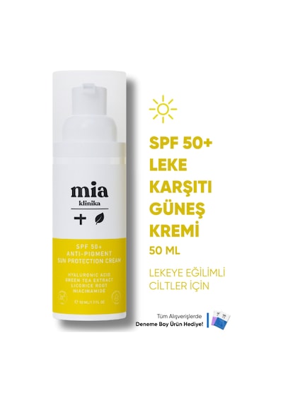 Mia Klinika Leke Karşıtı Güneş Kremi SPF50+ 50 ML