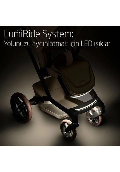 Maxi-Cosi Fame Portbebeli LED Işıklı Entegre Telefon Şarj Üniteli Premium Bebek Arabası Twillic Truffle