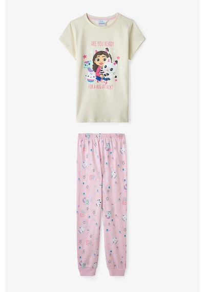 Penti Ekru Kız Çocuk Gabby’s Dollhouse Pamuklu Pijama Takımı