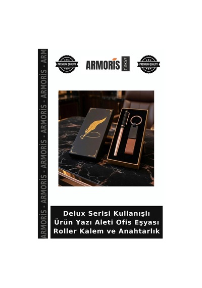 Delux Serisi Kullanışlı Ürün Yazı Aleti Ofis Eşyası Roller Kalem Ve Anahtarlık Çok Renkli