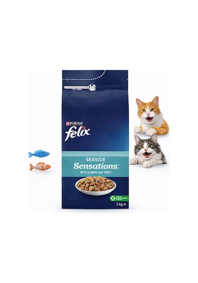 Felix Seaside Somonlu Sebzeli Kuru Kedi Maması 2 Kilogram