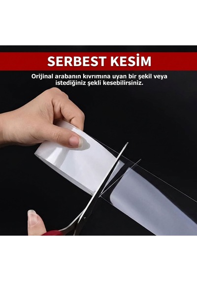 Kapı Eşiği Tampon Bagaj Koruma Folyosu 5cmx5m Şeffaf