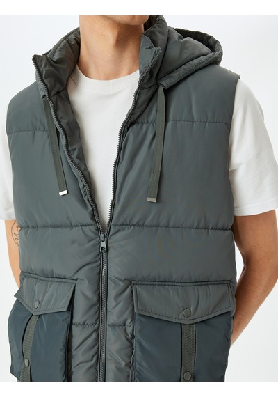 Koton Şişme Yelek Slim Fit Fermuarlı Antrasit 5wam20042hw Antrasit Koton Şişme Yelek Slim Fit Fermuarlı Antrasit 5wam20042hw Antrasit