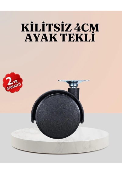 Hubrendy Tekno 4 Cm Çap Kilitsiz Tekerlek Ayağı Tekli Hafif Mobilyalar İçin 16063626