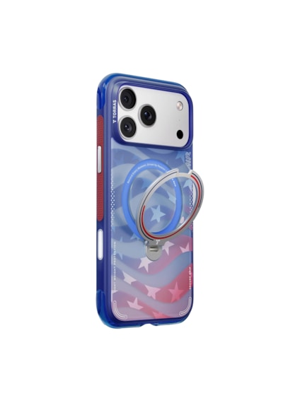 Torras Apple iPhone 17 Pro / 18 Pro Uyumlu Ostand Q3 Air World Cup Serisi Magsafe Kılıf Kırmızı Mavi