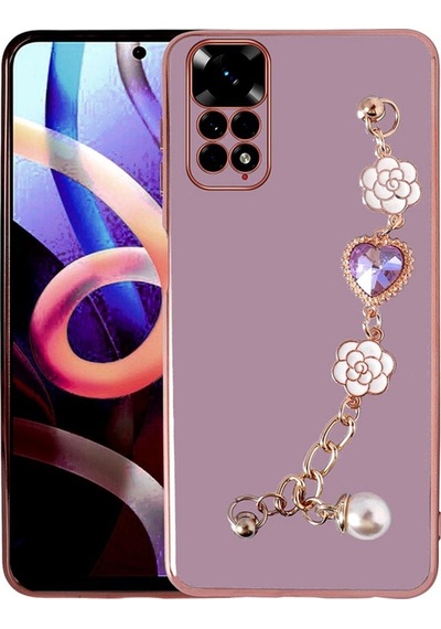 Xiaomi Redmi Note 12 Pro 4g Kılıf El Tutamaçlı Kamera Korumalı Zore Taka Silikon Kapak Mor