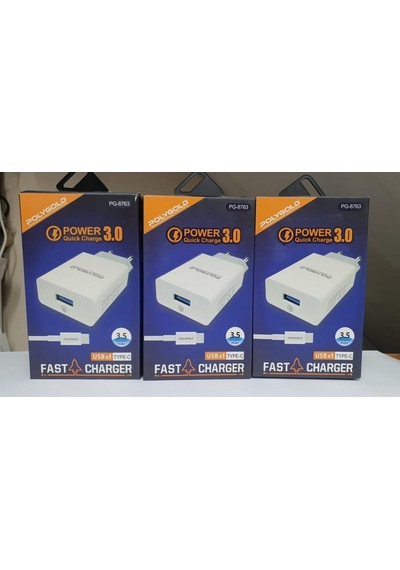 POLYGOLD PG-8763 TEK USB 3,5 A. TYPCE Set Şarj