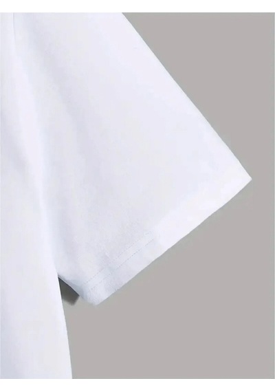 Startmore Unisex Erkek/kadın Summer Özel Baskılı Oversize Pamuklu T-shirt Tişört Beyaz