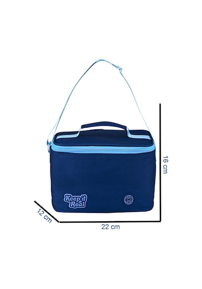Muggle 3 Bölmeli Deep Blue Okul Sırt Çantası + Beslenme Çantası + Kalemlik Mavi