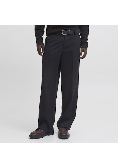 Jack & Jones Erkek Wide Leg Düsük Bel Chino Pantolon - Bill - 12293368 Siyah