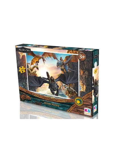 Ks Games 100 Parçalık How To Train Your Dragon Erkek Çocuk Puzzle - Hd714