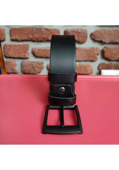 Erkek Spor Kemer Düz Siyah Gvn-0058  4.5 CM Siyah