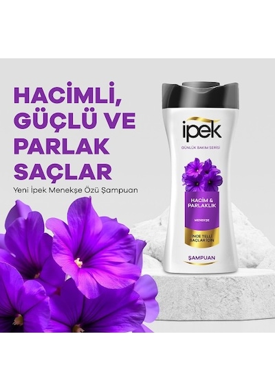 İpek İnce Telli Saçlar İçin Menekşe Özü Şampuan 480 Ml X 3 Adet PKT.IPEK.011