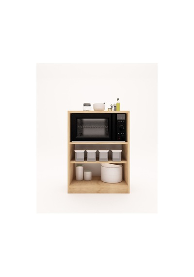 Floradesign Wen80 Çok Amaçlı Dolap /fırın Dolabı /mutfak Organizeri Meşe+beyaz