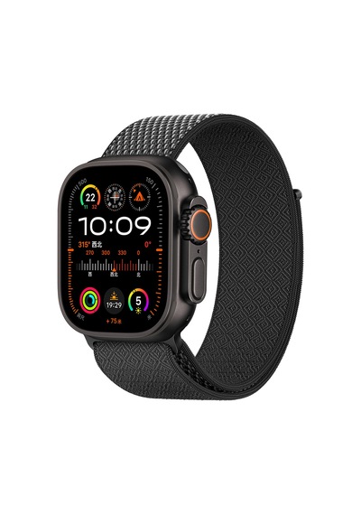 Watch 42mm Uyumlu Kordon Wiwu Wb501 Cloudflex Serisi Hasır Örgü Strap Kayış Siyah