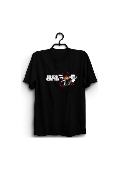 Stoned&Fame Siyah Red Dead Redemption Baskılı T-shirt SIYAH Siyah