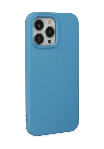 Newface Apple iPhone Uyumlu 14 Pro Max Kılıf Nano İçi Kadife Silikon - Mavi Diğer