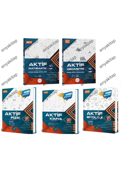Aktif Öğrenme Yayınları Ayt Matematik Geometri Fizik Kimya Biyoloji 5 Li Set