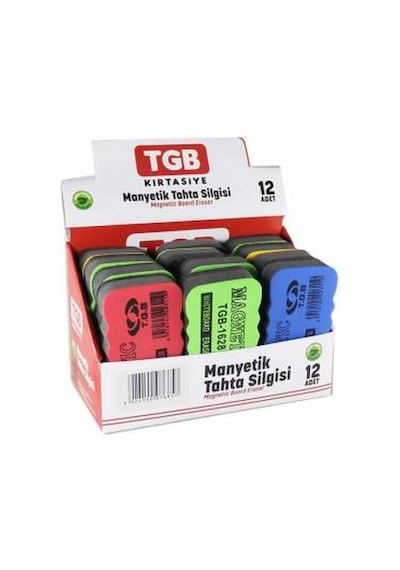 12 Adet Manyetik Yazı Tahtası Silgisi - Kara Tahta Silgisi -Beyaz N11.4849