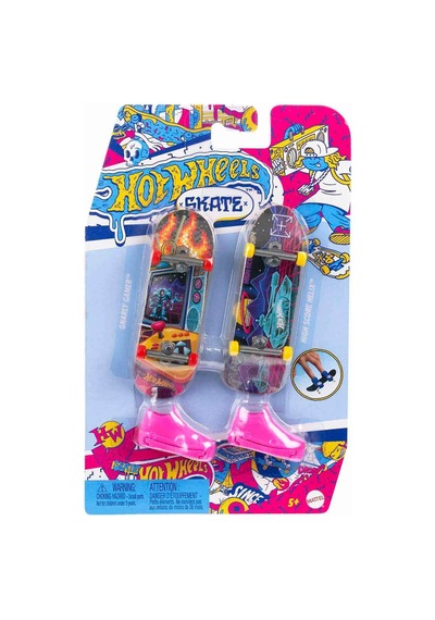 Hot Wheels Skate Retro Temalı İkili Parmak Kaykay Ve Ayakkabı Pak Diğer