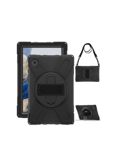 Galaxy Uyumlu  Tab A8 10.5 Sm-x200 2021 Joec Defender Tablet Silikon - Siyah Arka Kapak