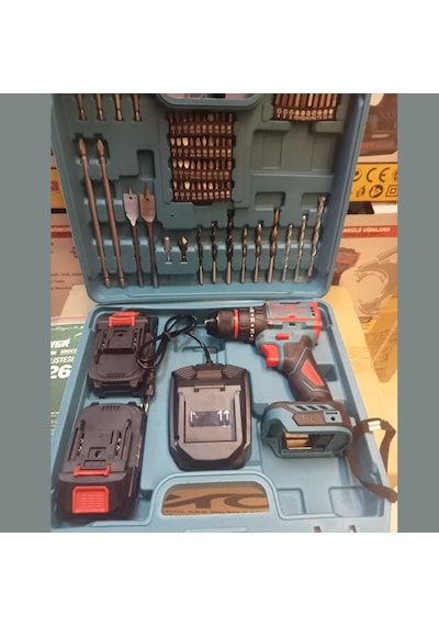 Catpower 1050 Kömürsüz Darbeli Şarjlı Matkap Vidalama 20v 2.0ah 55 Nm Brushless Çift Akülü 70 Parça Set