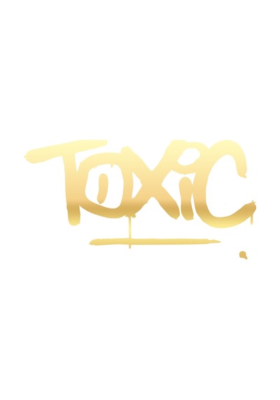 Toxic Araba Sticker 17x17 Cm Gold
