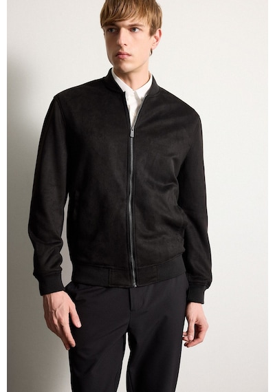 Defacto Slim Fit Dar Kesim Süet Kolej Yaka Fermuarlı Çift Cepli Mevsimlik Baharlık Bomber Mont Ceket A3866AX Siyah Defacto Slim Fit Dar Kesim Süet Kolej Yaka Fermuarlı Çift Cepli Mevsimlik Baharlık Bomber Mont Ceket A3866AX Siyah