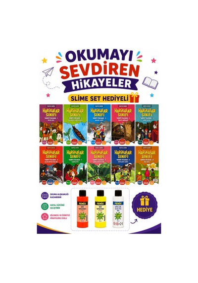 3.ve 4.sınıflar İçin Harikalar Sınıfı Hikaye Seti Slime Set Hediye