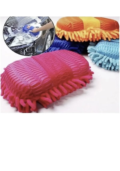 Point Mikrofiber Araba Yıkama Eldiveni Süngeri Temizleme Oto Bakım Yıkama Bezi Havlu