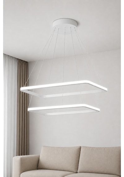 AvizeGO Diva 2'li Led Sarkıt Avize Beyaz Işık