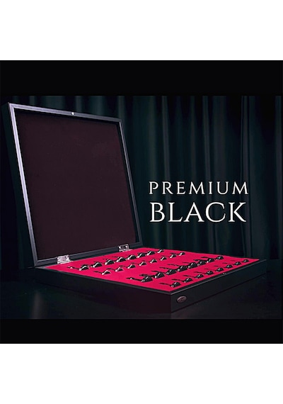 Gifthome Premium Black Metal Klasik Satranç Takımı Ve Mermer Desenli Sandıklı Mdf Tahtası 36x36x6 Cm.