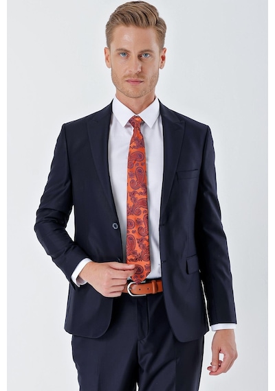 İmza Lacivert Gabardin Kırlangıç Yaka 6 Drop Slim Fit Dar Kesim Basic Takım Elbise 1001240011-lacivert Lacivert